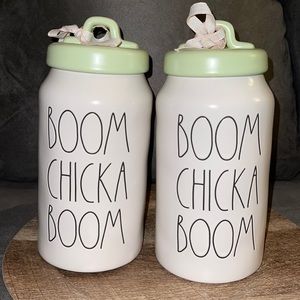 Rae Dunn, Boom Chicka Boom canisters (2) new